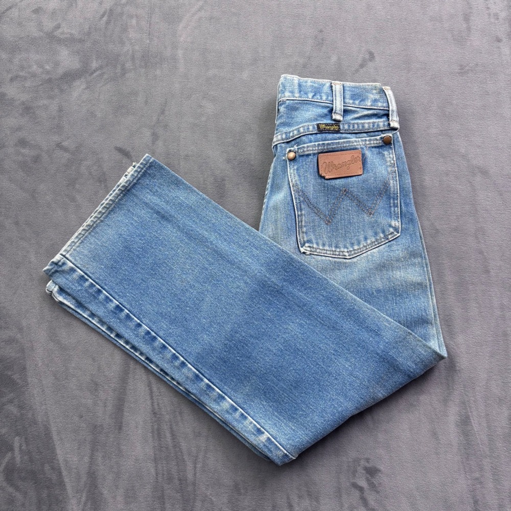 Vintage Wrangler 13MWZ Cowboy Cut Jeans 27x31 Made in USA Blue Straight Leg